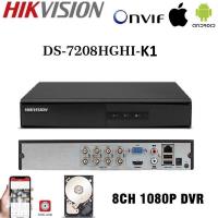 HIKVISION 8 KANAL DS-7208HGHI-K1 H.265 UP TO  1080P 8KANAL  10 TB KADAR DİSK DESTEĞİ